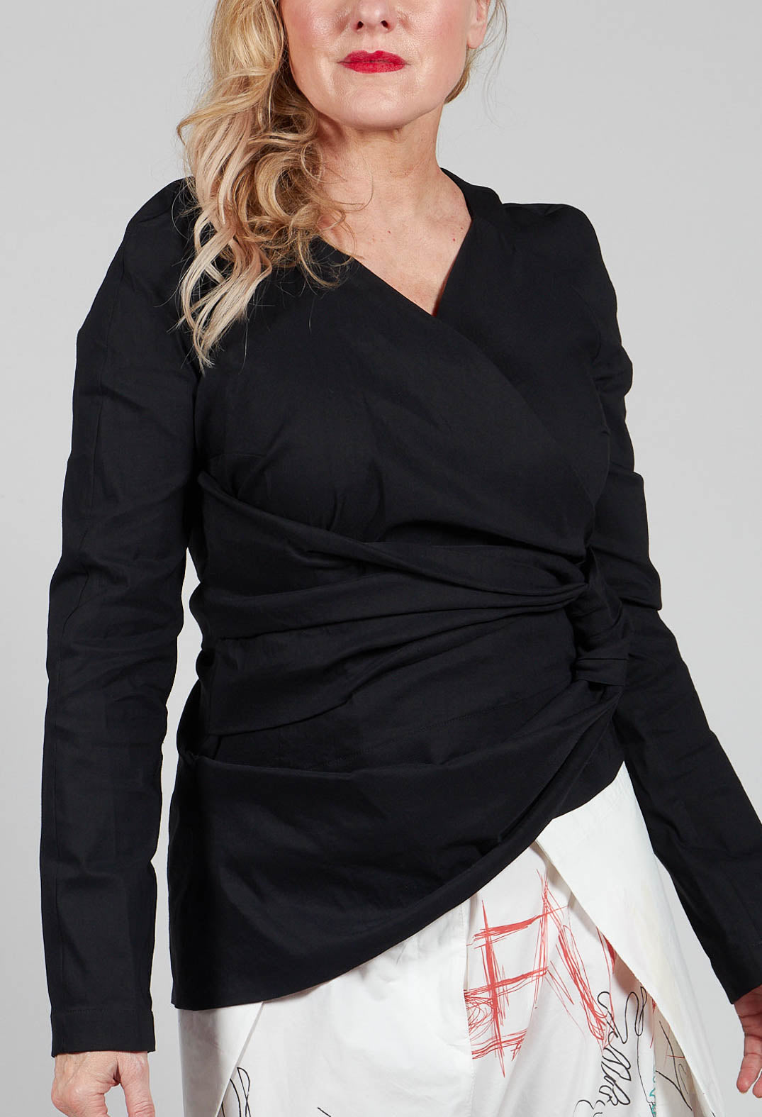 Wrap Style Top in Nero