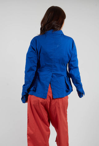 Tailored Jacket with Notched Collar in Royal