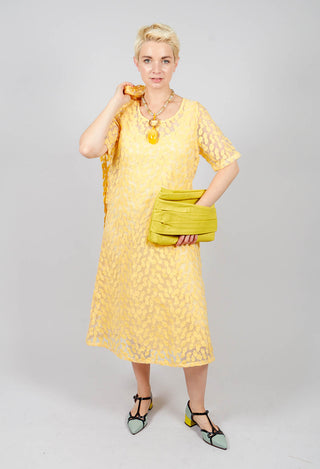 Double Layered Midi Dress with Print in Sorbet