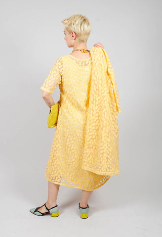 Double Layered Midi Dress with Print in Sorbet