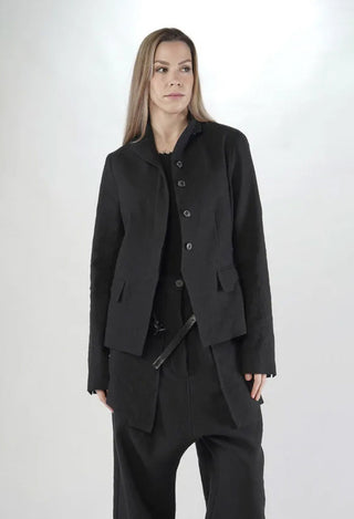 PRE-ORDER - Button Through Blazer in Swamp Mel (Pictured in Black) - 1191110
