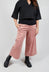 Striped Flared Culottes in Red
