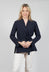 Collarless Tailored Jacket in Navy