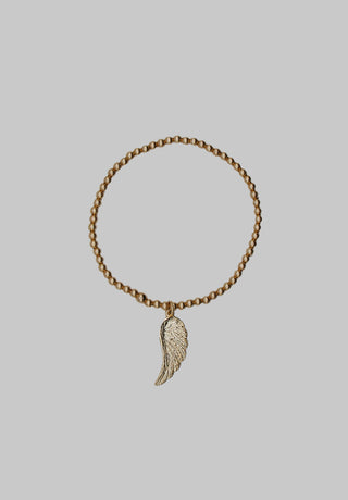 Wing Charm Bracelet in Gold