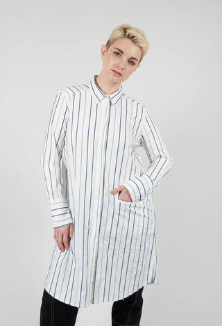 Longline Dress in Abisso Stripe