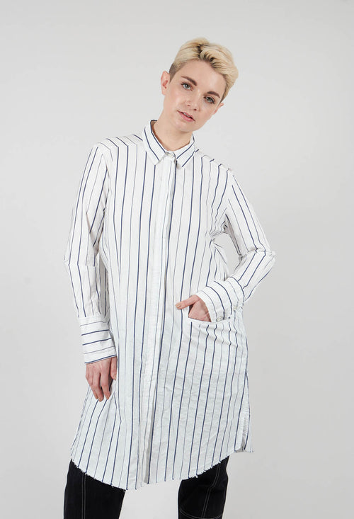 Longline Dress in Abisso Stripe