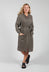 Longline Shirt Dress in Brown
