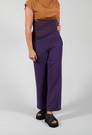Straight Leg Wide Trousers in Amethyst