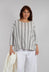 Striped T-Shirt in Light Grey