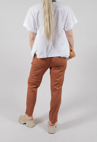 Tapered Trousers in Brown