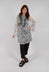 Graphic Dress in Naturale / Nero