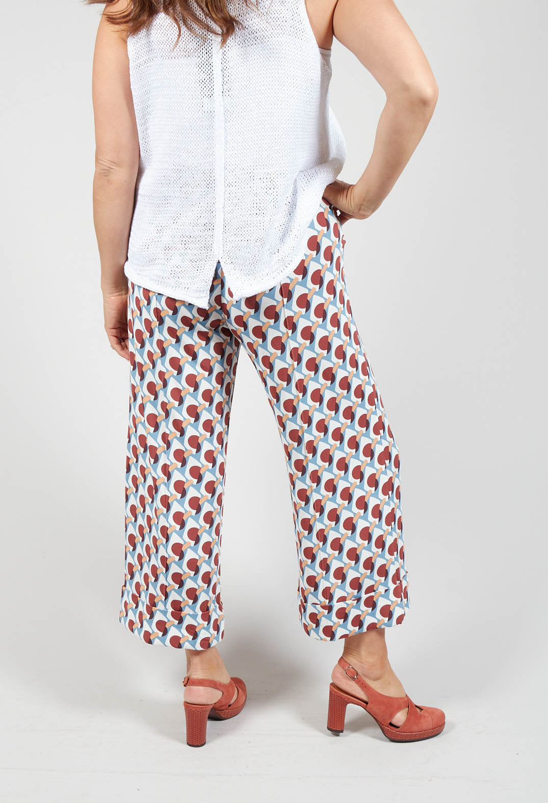 Ice Cream Trousers in Marrone / Avio / Naturale