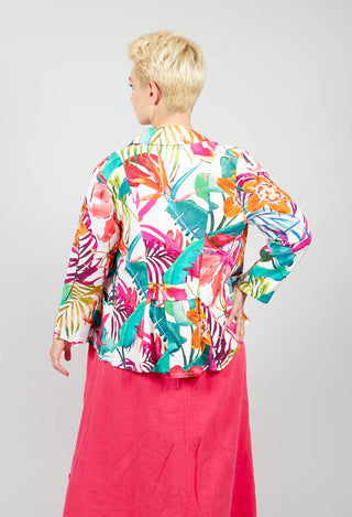 Printed Linen Jacket in Multi