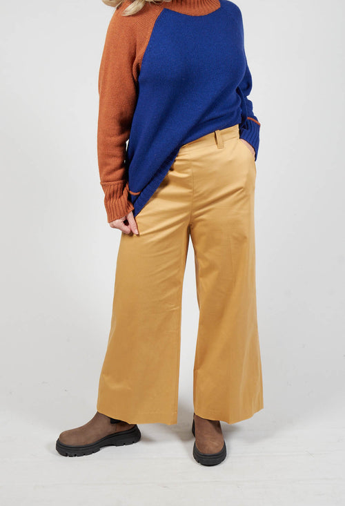 High Waisted Wide Leg Trousers in Pistilli Dizafferano