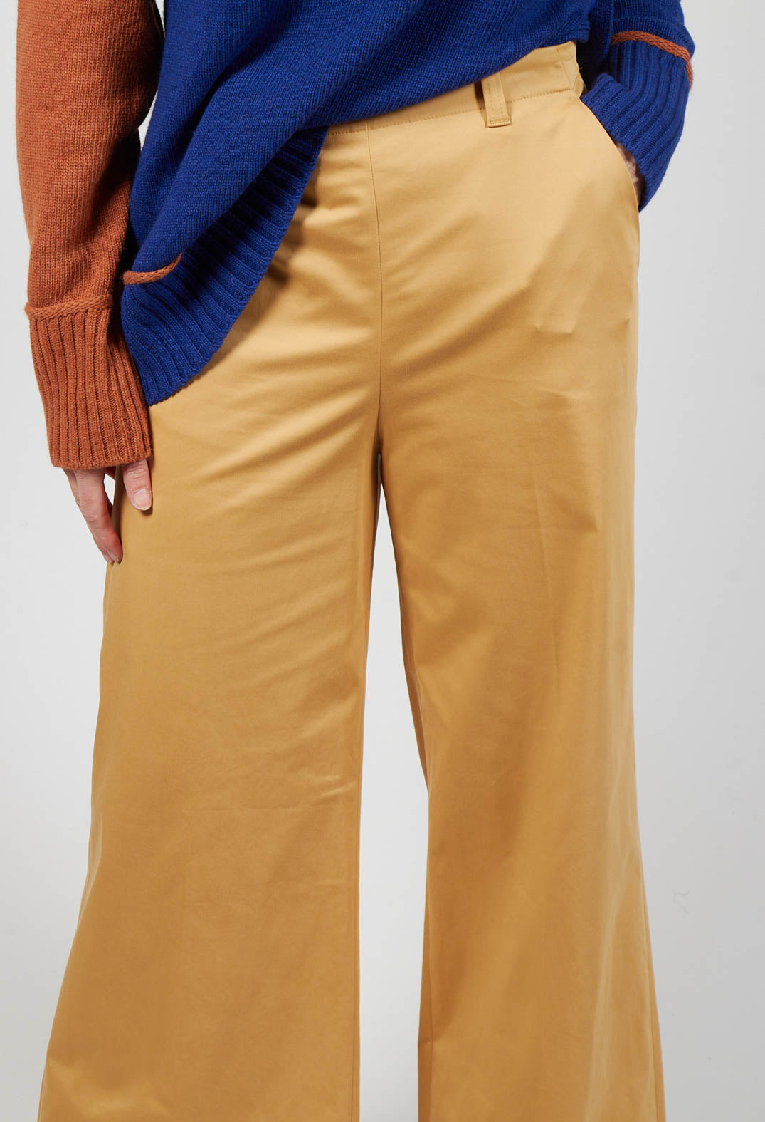 High Waisted Wide Leg Trousers in Pistilli Dizafferano