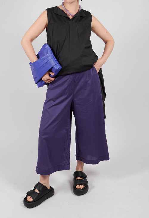 Wide Leg Culottes in Nebelung Purple