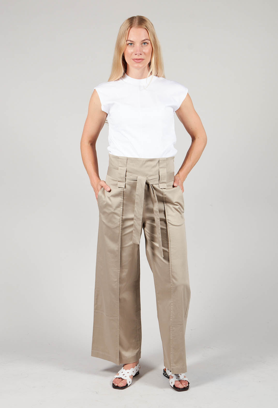 Wide Leg Trousers in Corda