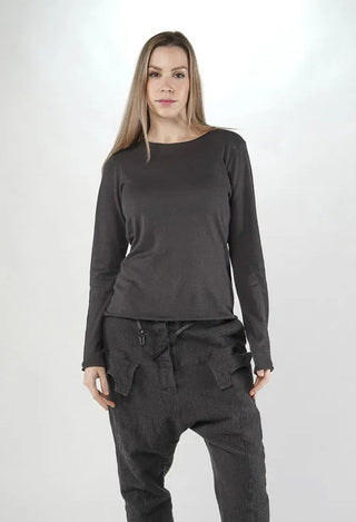 PRE-ORDER - Long Sleeve Jumper in Black (Pictured in Swamp) - 1740701