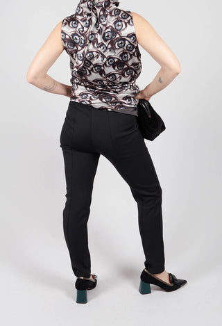 Skinny Leg Trousers in Modica Black