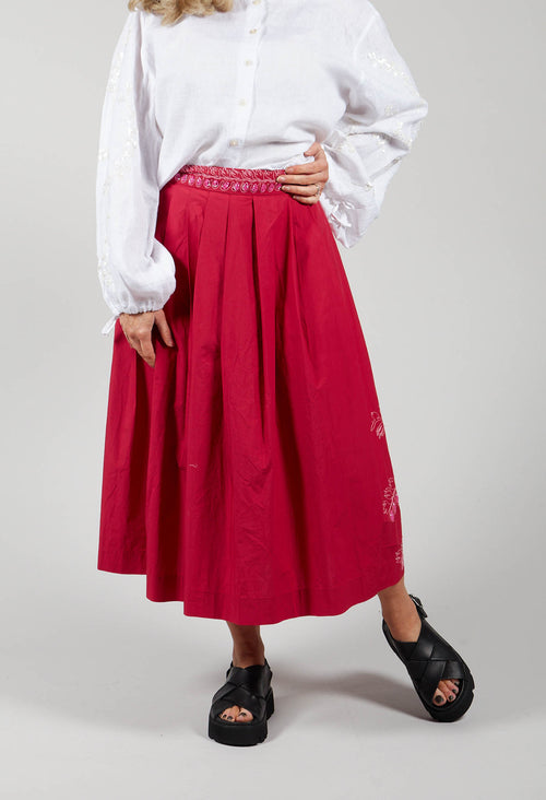 Skirt in Cremisi-Crimson