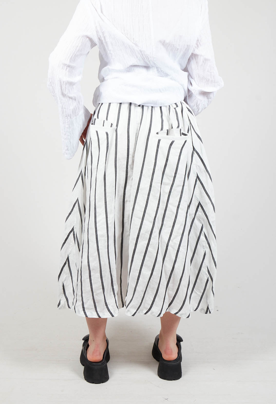 Wide Leg Culottes in White