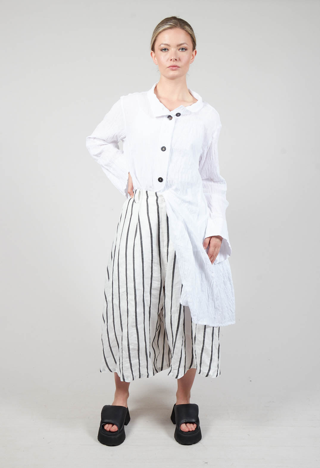 Wide Leg Culottes in White