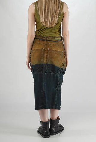 PRE-ORDER - Colour Block Pencil Skirt in Pine Medium (Pictured in Lagoon Medium) - 2030303