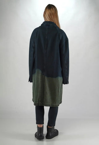 PRE-ORDER - Colour Block Coat in Crab Medium (Pictured in Pine Medium) - 2031205