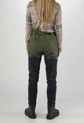 PRE-ORDER - Colour Block Slim Leg Jeans in Crab Medium (Pictured in Lagoon Medium) - 2060101