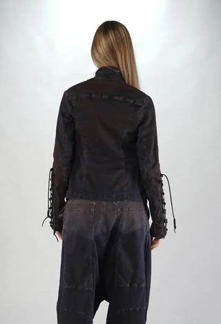 PRE-ORDER - Button Through Jacket in Black Gloss (Pictured in Flamingo Dark) - 2061117