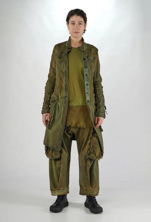 PRE-ORDER - Button Through Coat in Crab Light (Pictured in Lagoon Light) - 2061208