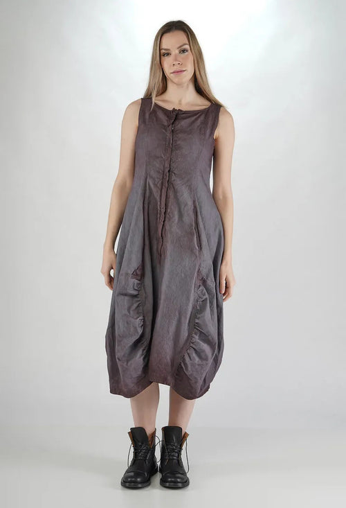 PRE-ORDER - Ruched Detail Dress in Crab Cloud (Pictured in Flamingo Reverse) - 2120907