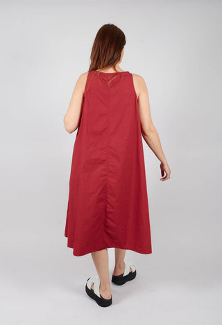 Sleeveless Shift Dress in Berry Print