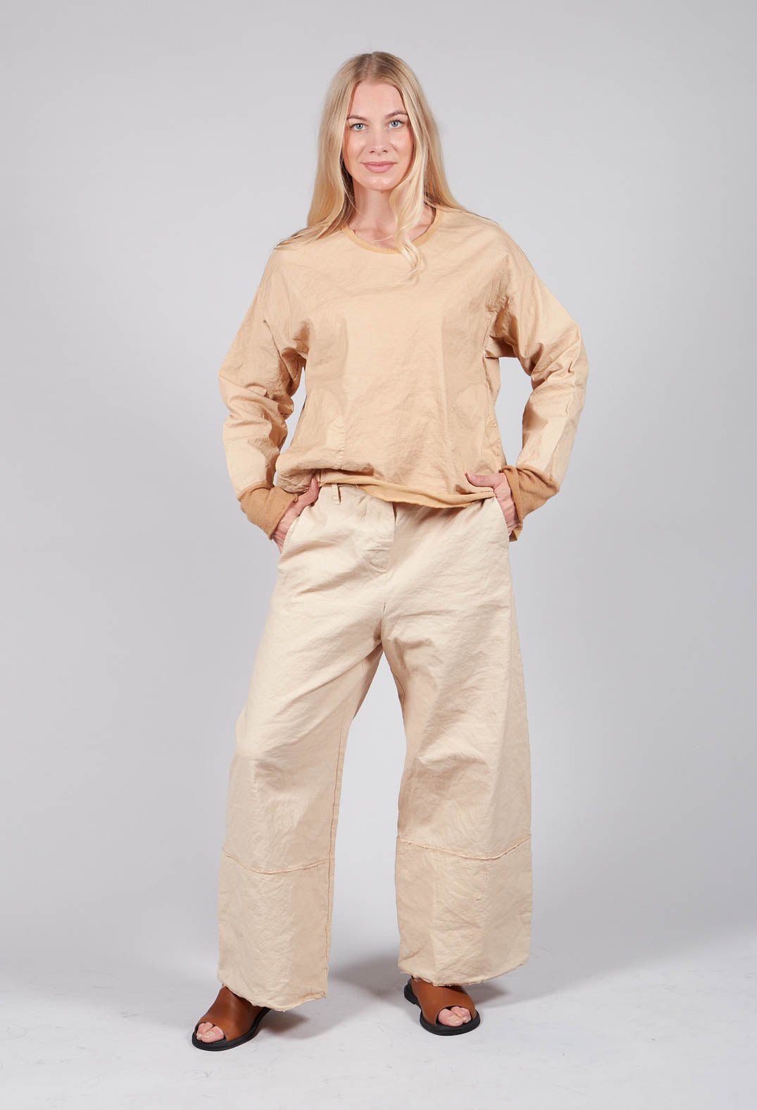 Wide Leg Trousers in Juta