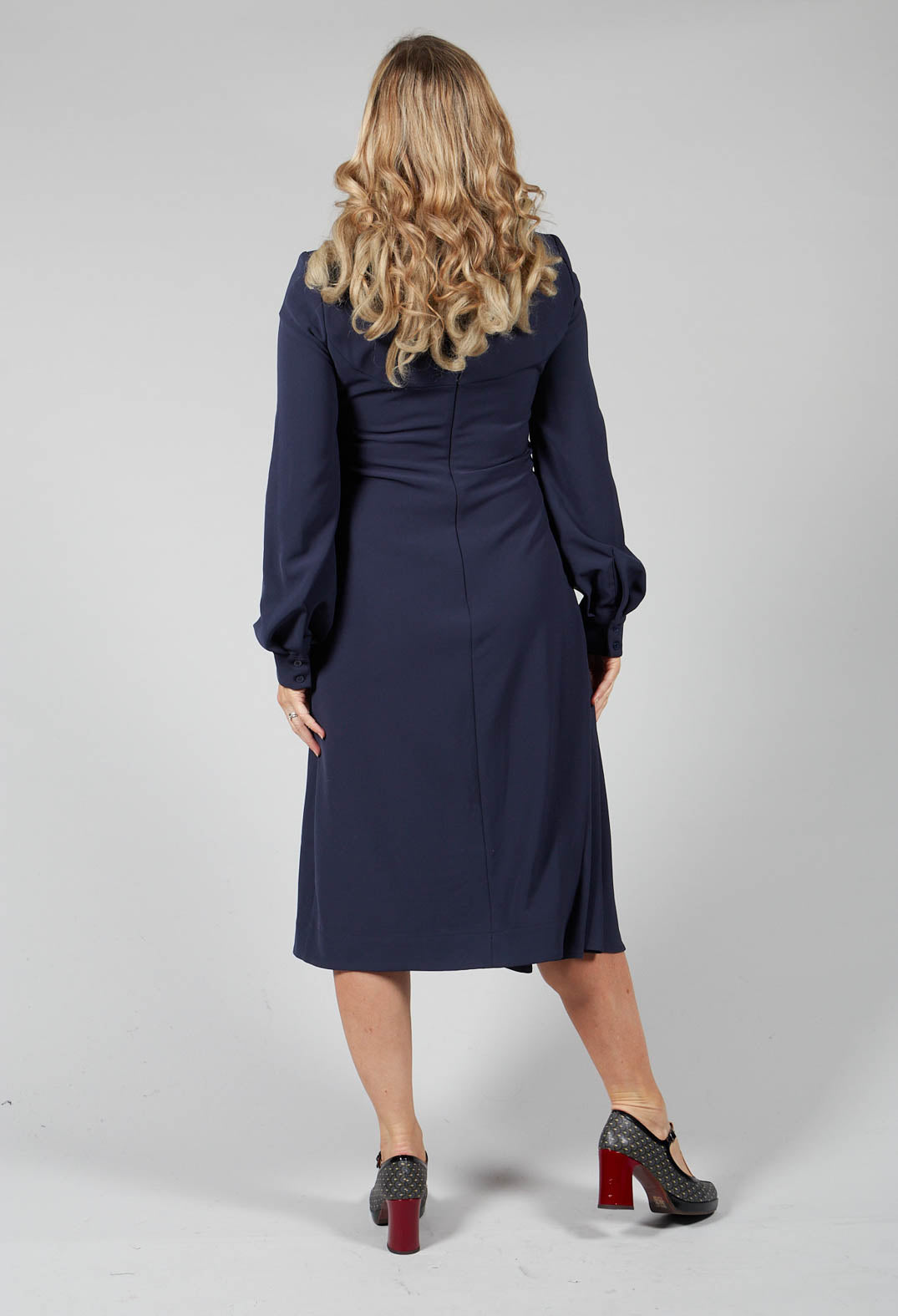 Tailored Maxi Dress in Navy