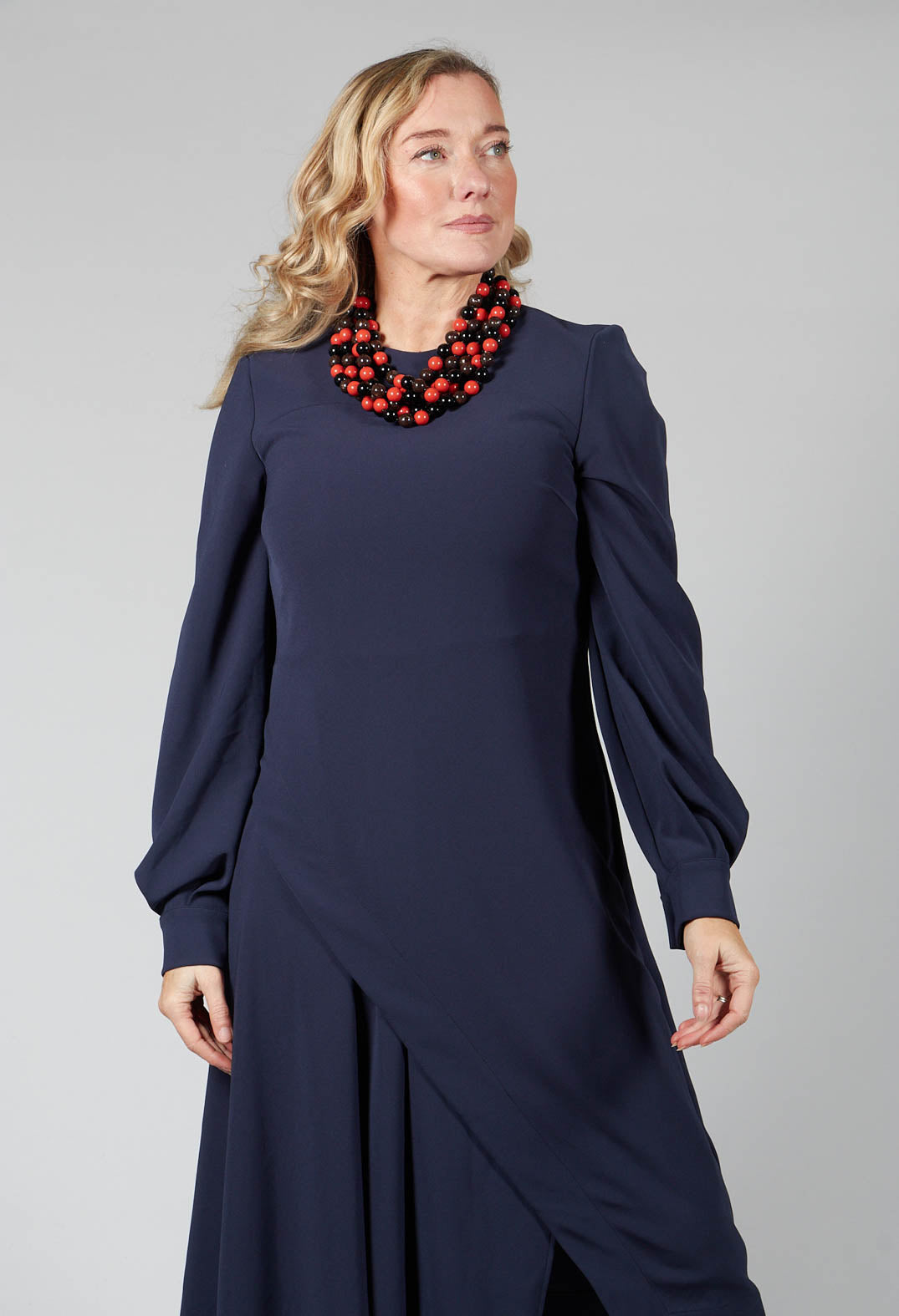 Tailored Maxi Dress in Navy