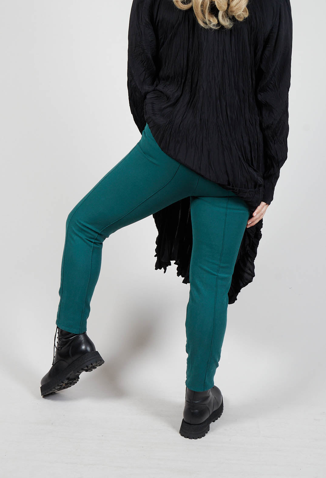 Paderbote Skinny Leg Trousers in Fidel Green