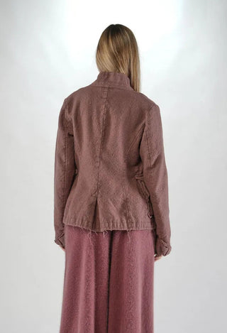 PRE-ORDER - Wool Jacket with Raw Edges in Light Pine (Pictured in Lt Flamingo) - 2211102