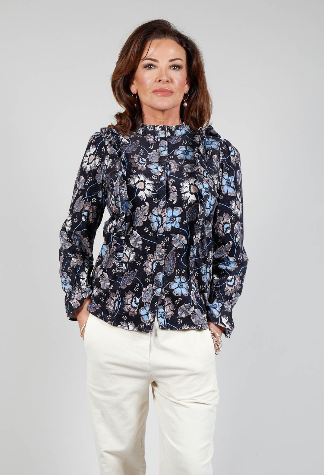 Melody (co) Shirt with Ruffles