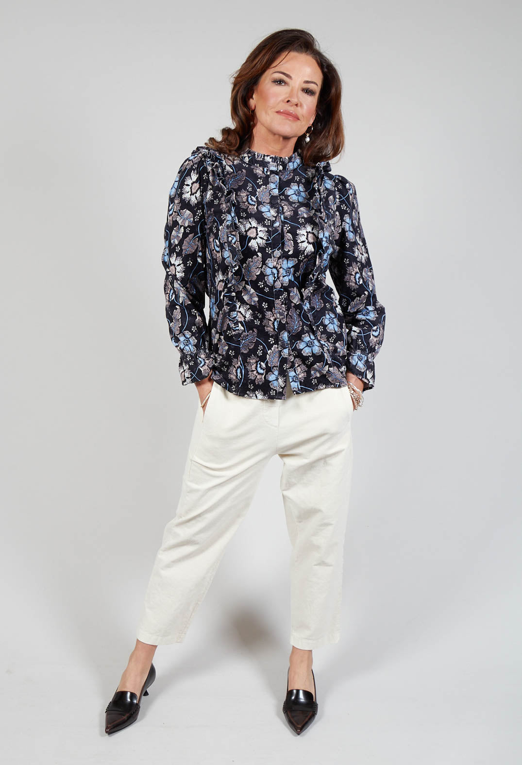 Melody (co) Shirt with Ruffles