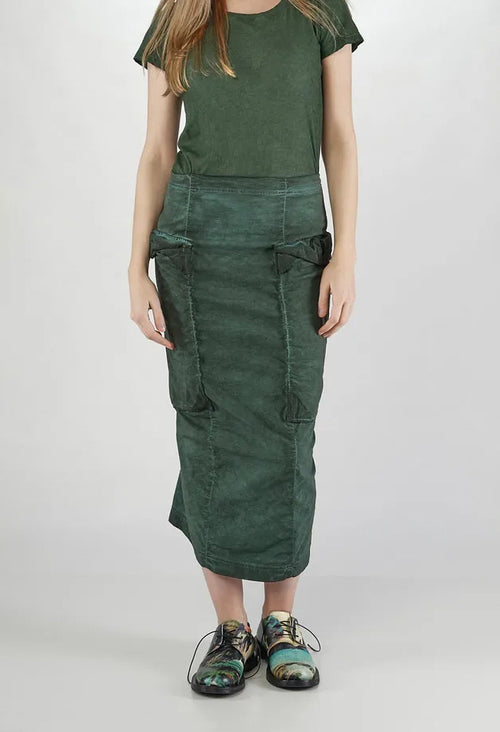 PRE-ORDER - Pencil Skirt with Large Pockets in Lagoon Cloud (Pictured in Pine Cloud) - 2240308