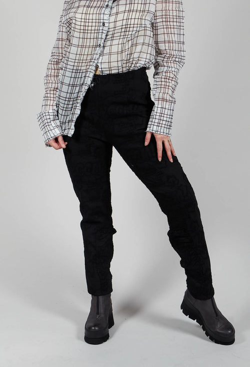 Tailored Stretch Trousers In Black Punch