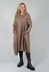 Wide Neck Long Sleeve Dress in Toffee