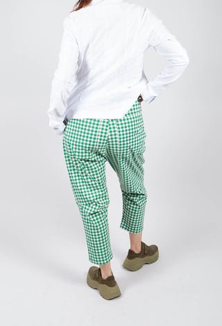 Jodhpur Style Cropped Trousers in Apple Check