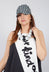 Peak Cap in Black Check