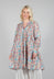 Mini Dress with Balloon Sleeves in Floral Bliss
