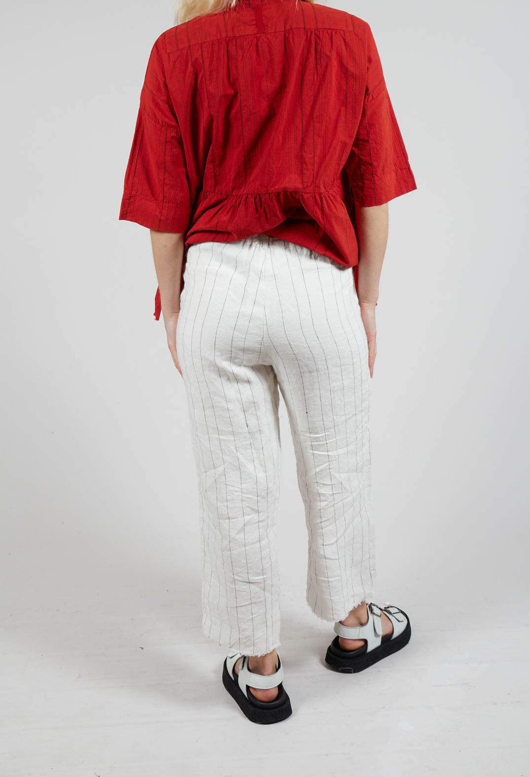 Patrice Trousers in Natural Stripes