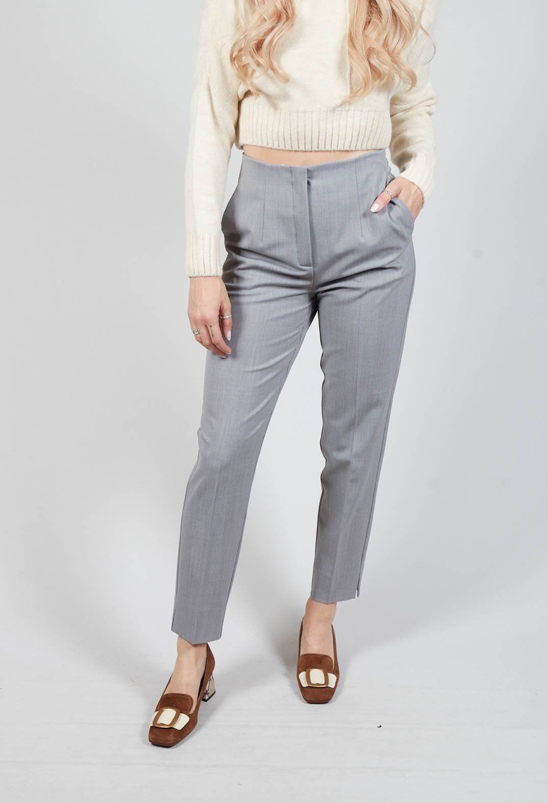 Twill Trousers in Grey