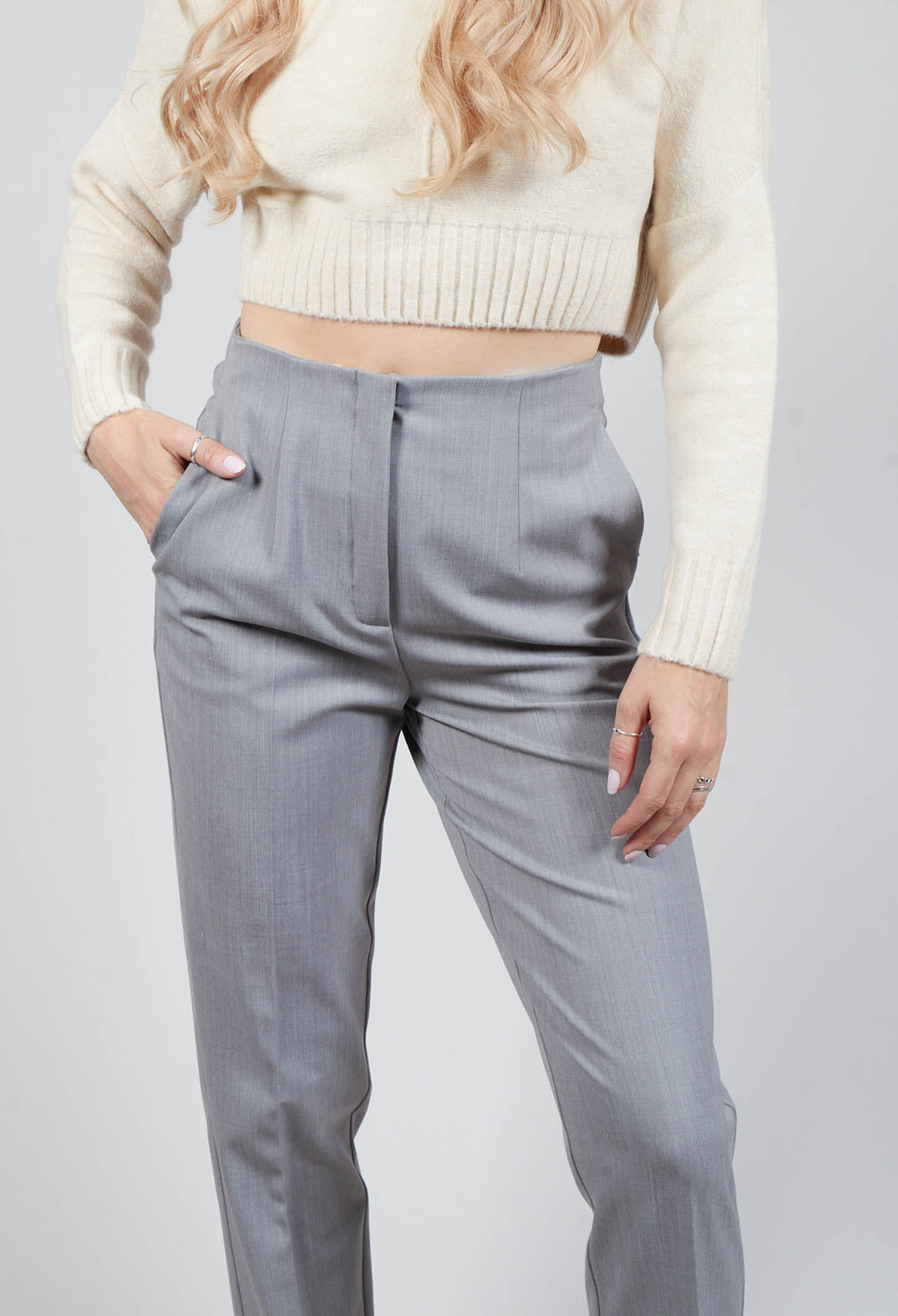 Twill Trousers in Grey