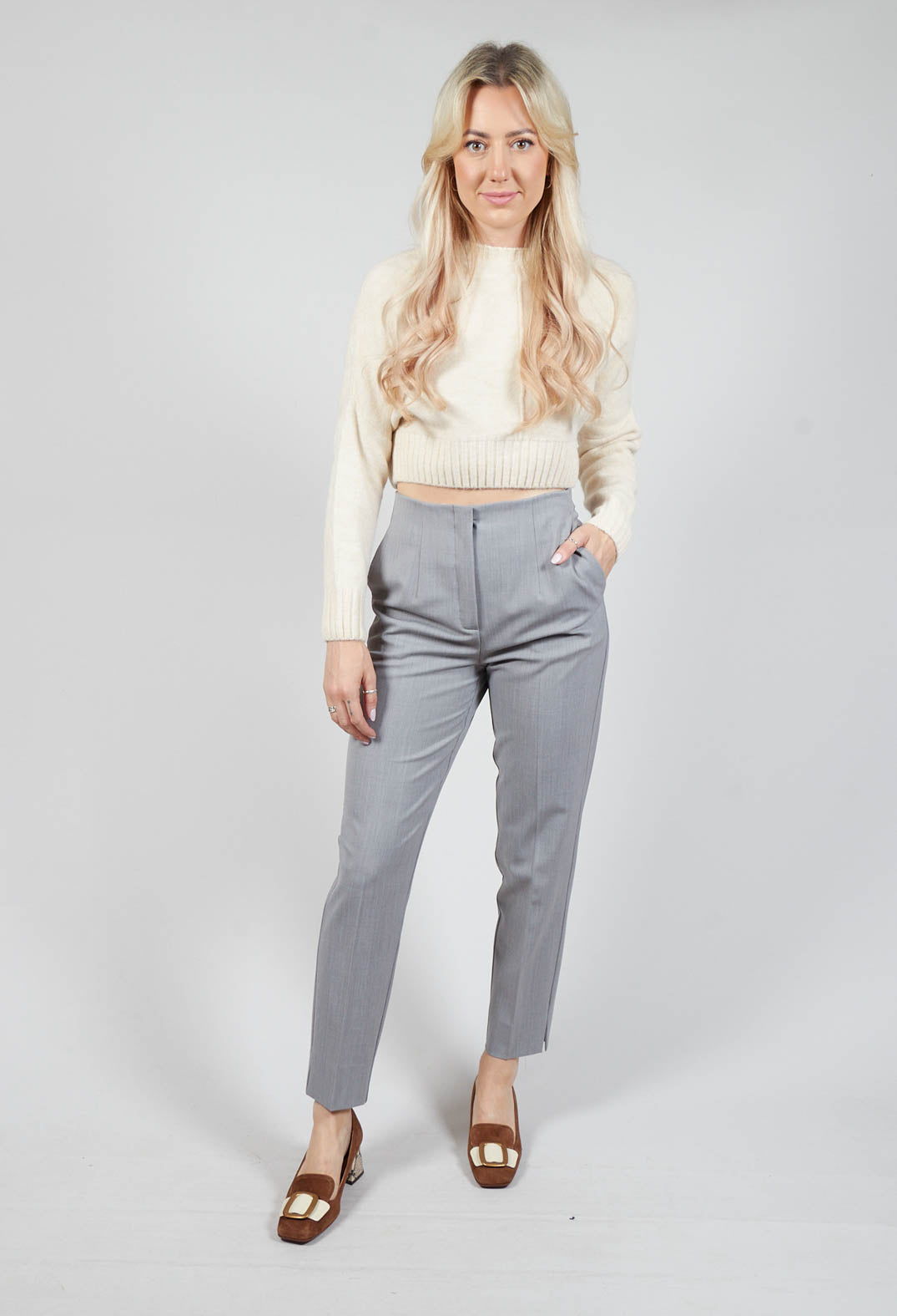 Twill Trousers in Grey